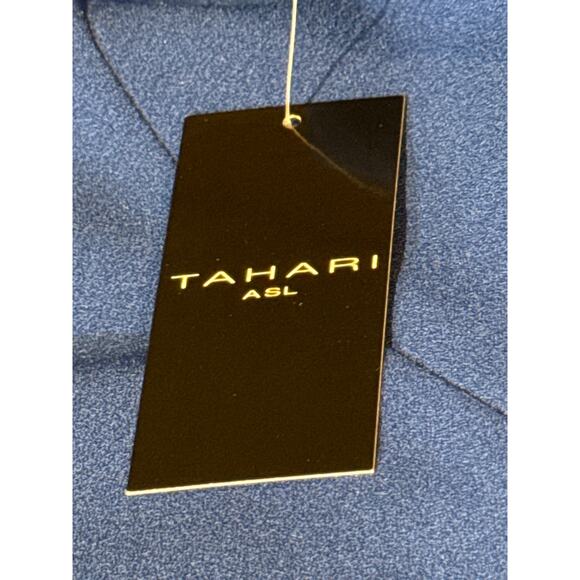 Tahari ASL Cobalt Blue Rhinestone Trim A-Line Dress 8 NWT - Picture 8 of 8